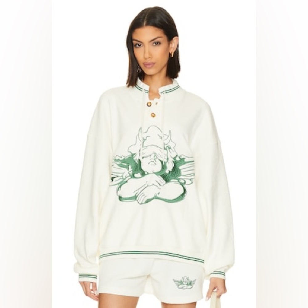 Cherub University Henley Sweatshirt and shorts